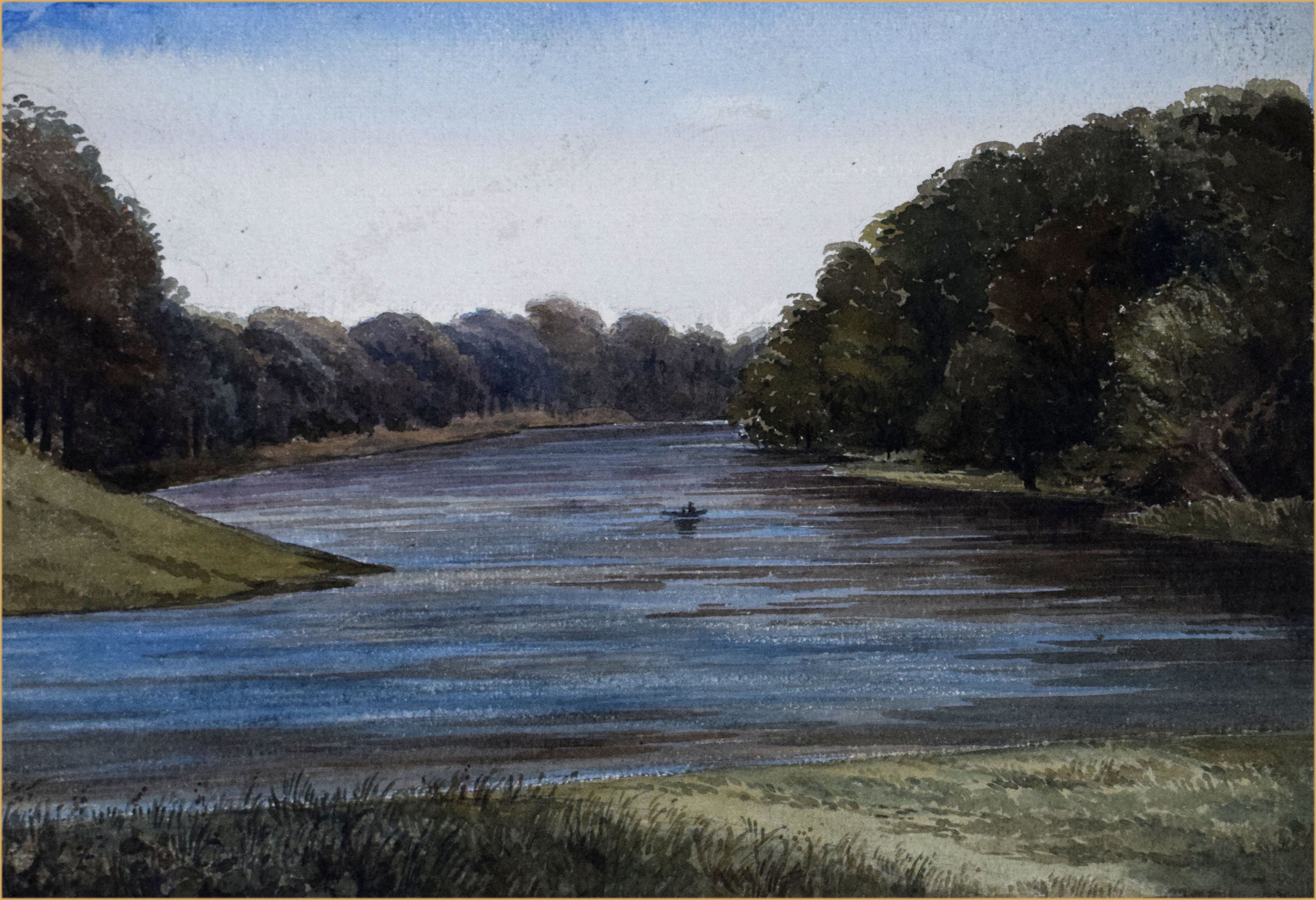 Angler On The River Tweed From Carham Northumberland Sept 3rd 1878 Artware Fine Art